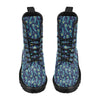 Peacock Feather Blue Design Print Women's Boots