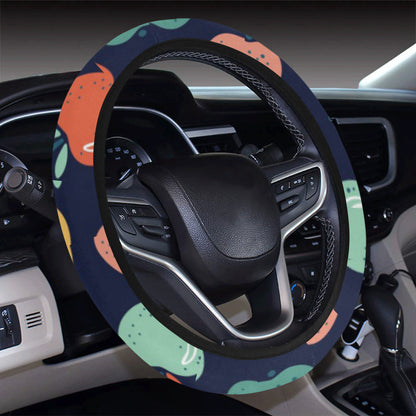 Apple Pattern Print Design AP09 Steering Wheel Cover with Elastic Edge
