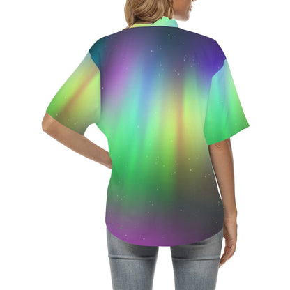 Aurora Borealis Pattern Print Design 03 Women's Hawaiian Shirt