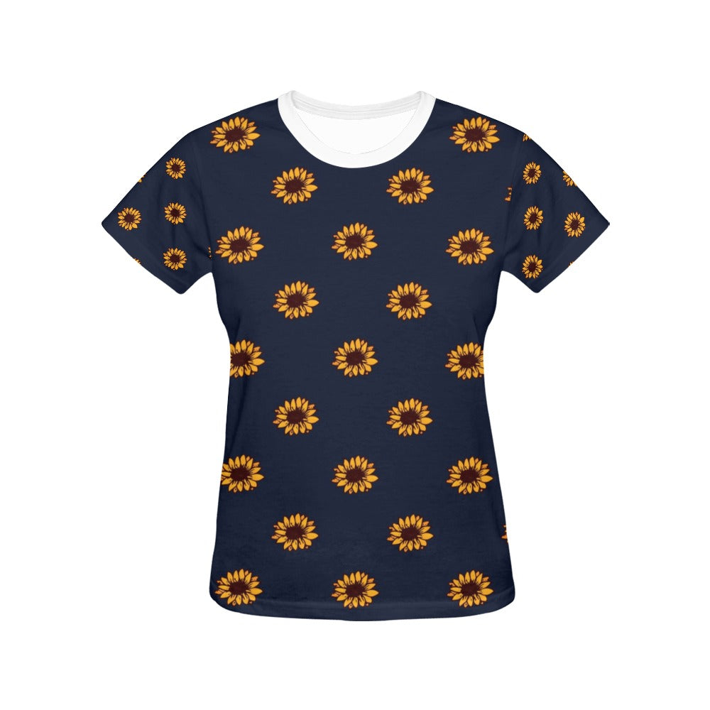 Sunflower Print Design LKS304 Women's  T-shirt