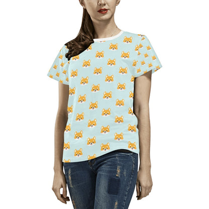 Shiba Inu Print Design LKS301 Women's  T-shirt