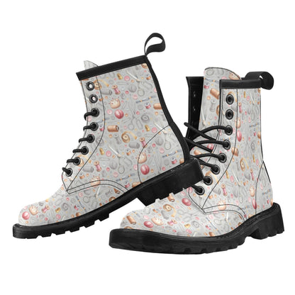 Sewing Equipment Print Design LKS302 Women's Boots