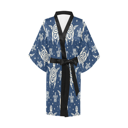 Sea Turtle Tribal Women's Short Kimono