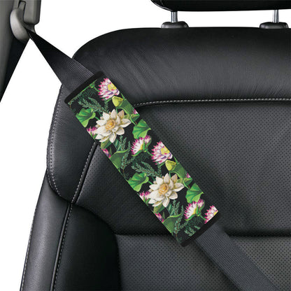 Water Lily Pattern Print Design WL010 Car Seat Belt Cover