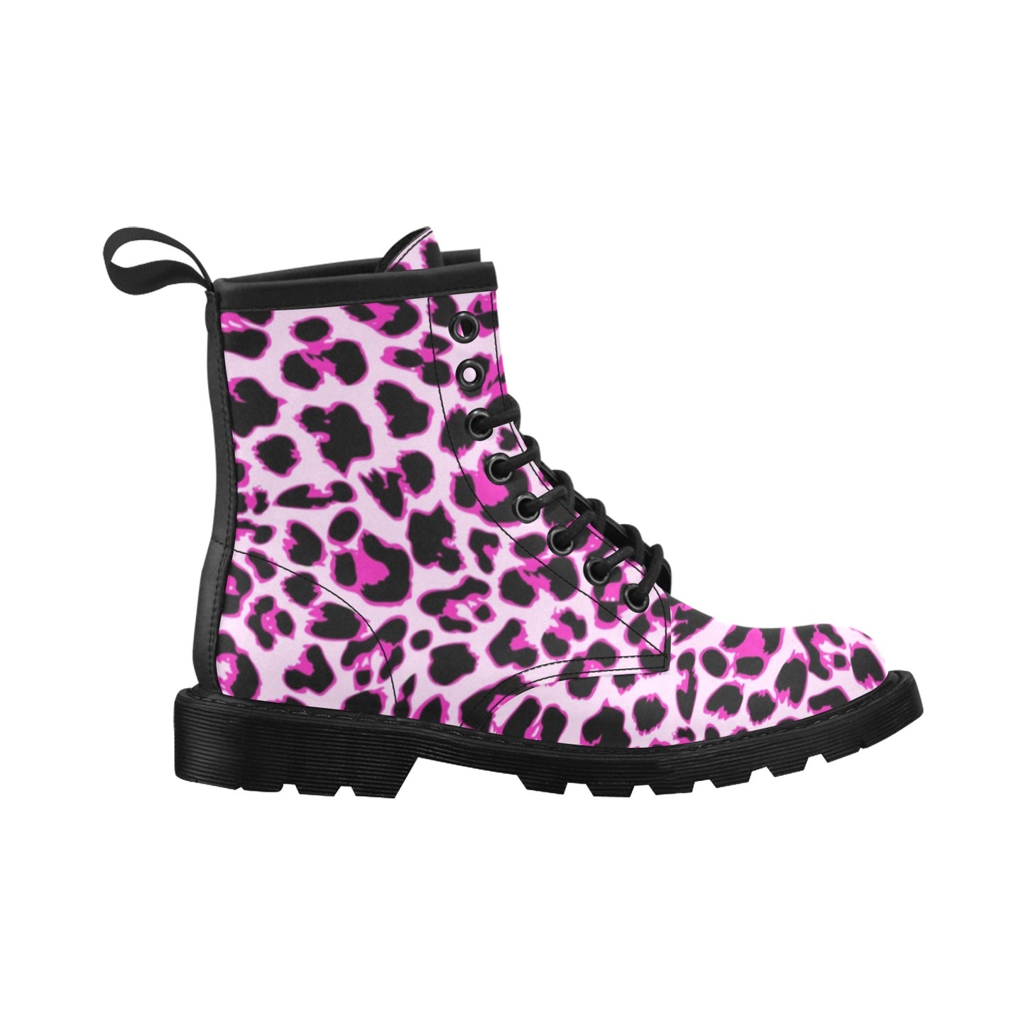 Pink Leopard Print Women's Boots