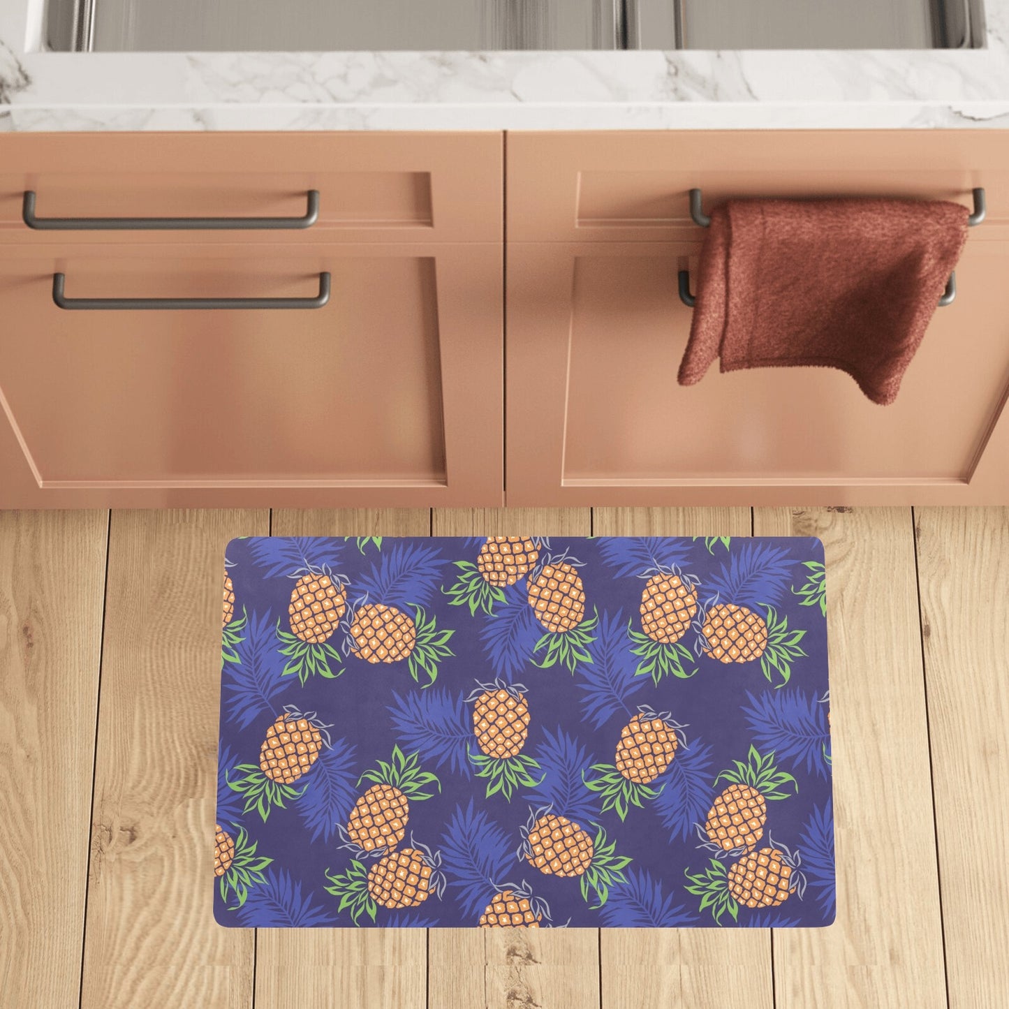 Pineapple Pattern Print Design PP02 Kitchen Mat