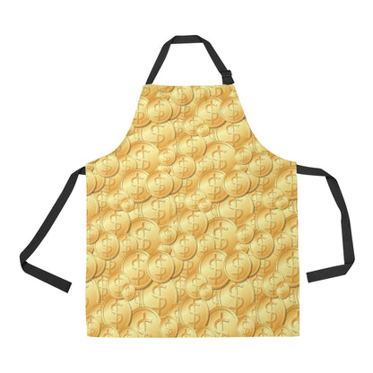 Dollar Pattern Print Design DO03 Apron with Pocket