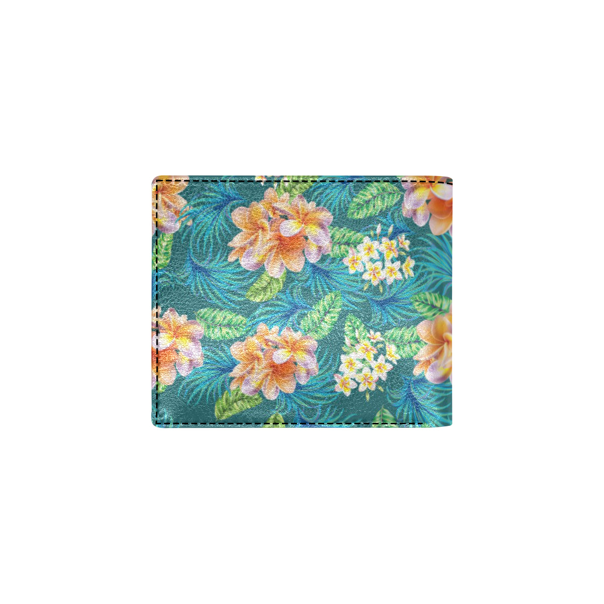 Plumeria Tropical Flower Design Print Men's ID Card Wallet