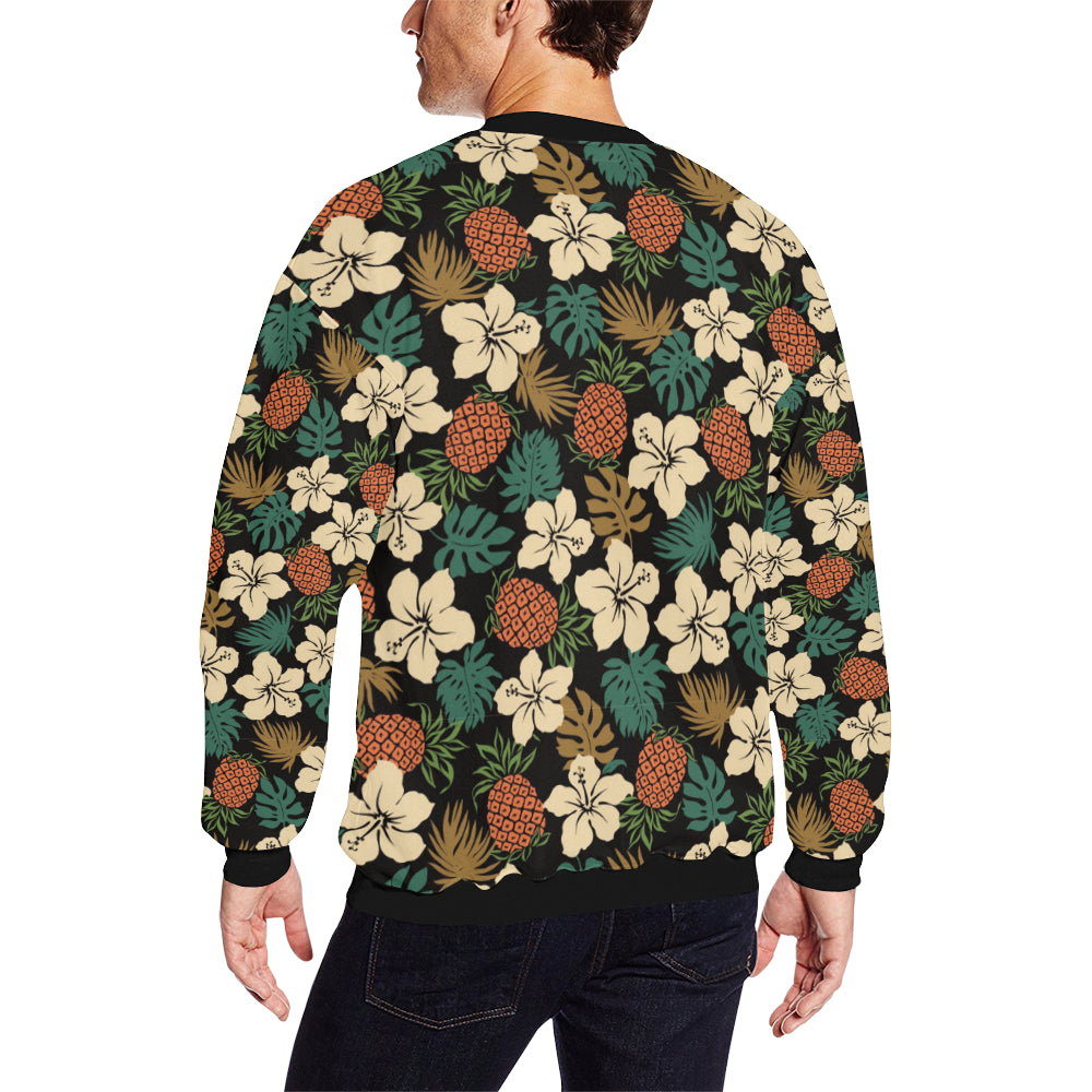 Hawaiian Themed Pattern Print Design H08 Men Long Sleeve Sweatshirt