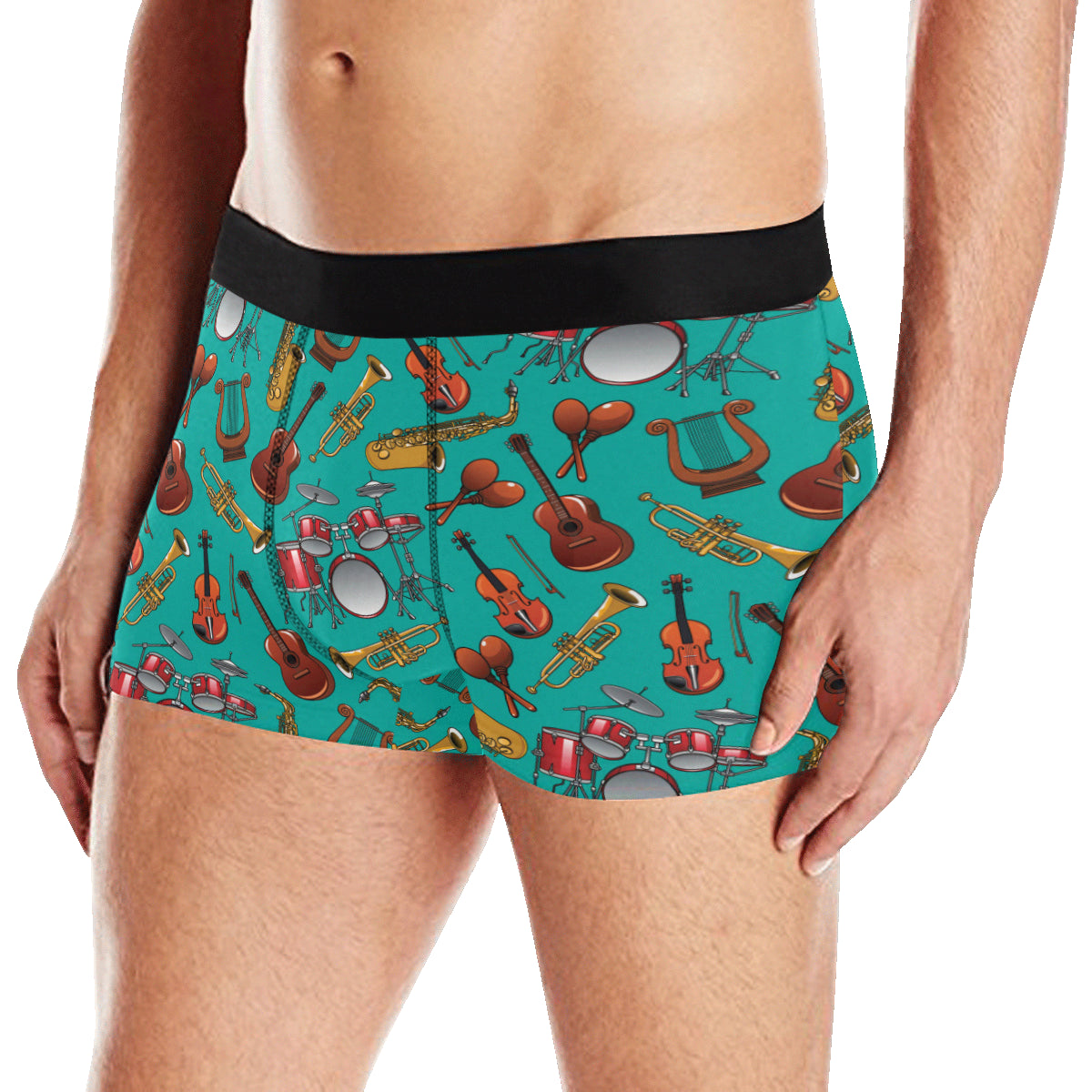 Drum Set Pattern Print Design 01 Men's Boxer Briefs