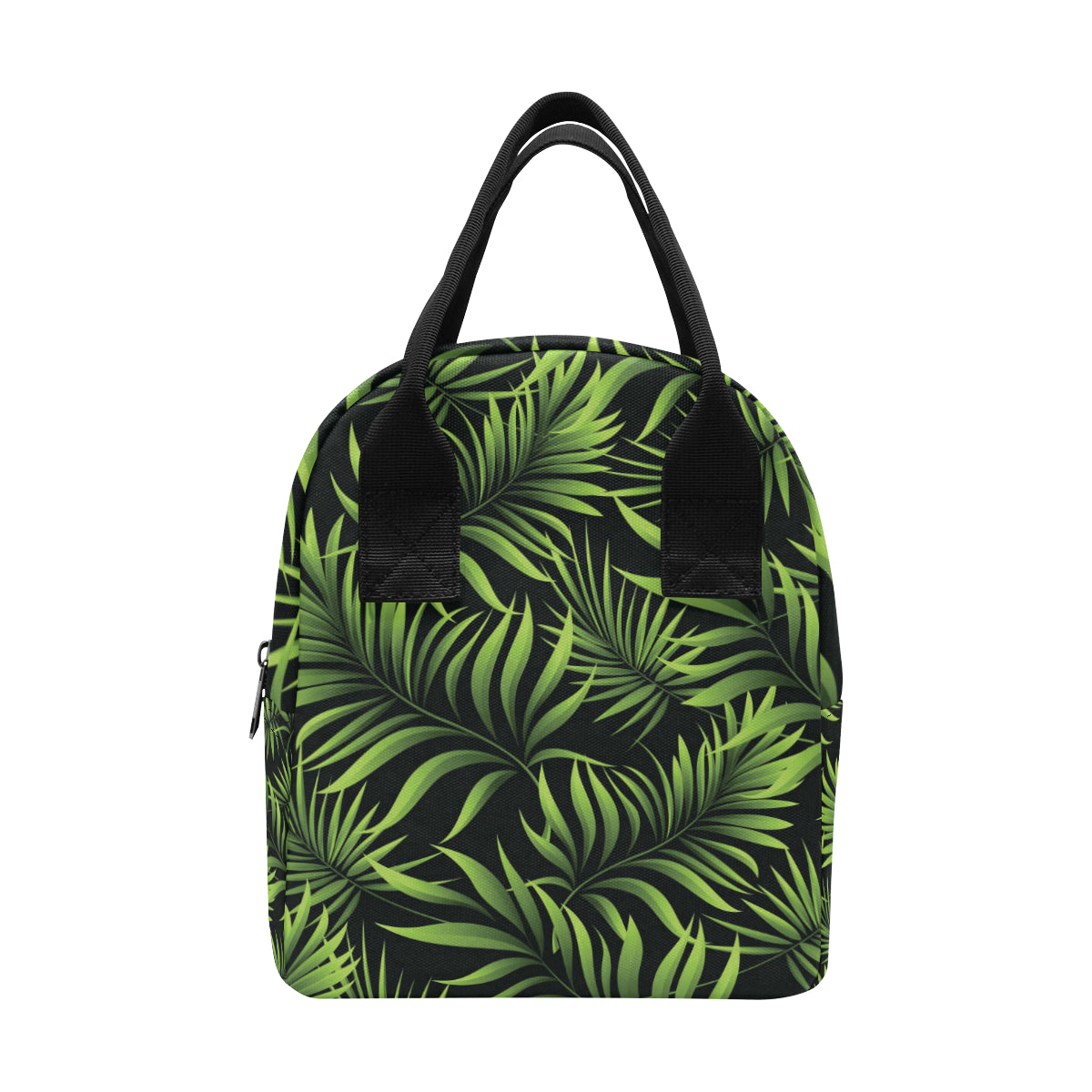 Palm Leaves Pattern Print Design PL07 Insulated Lunch Bag