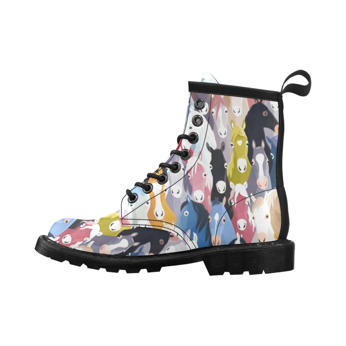 Colorful Horse Pattern Women's Boots