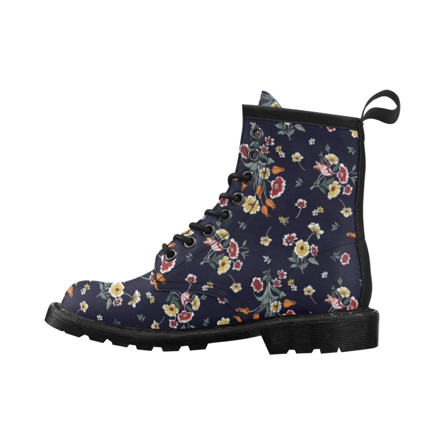 Summer Floral Pattern Print Design SF01 Women's Boots