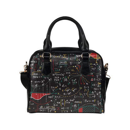 Math Pattern Print Design 04 Shoulder Handbag