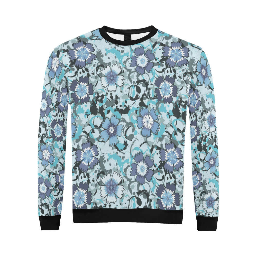 Carnations Pattern Print Design CN04 Men Long Sleeve Sweatshirt