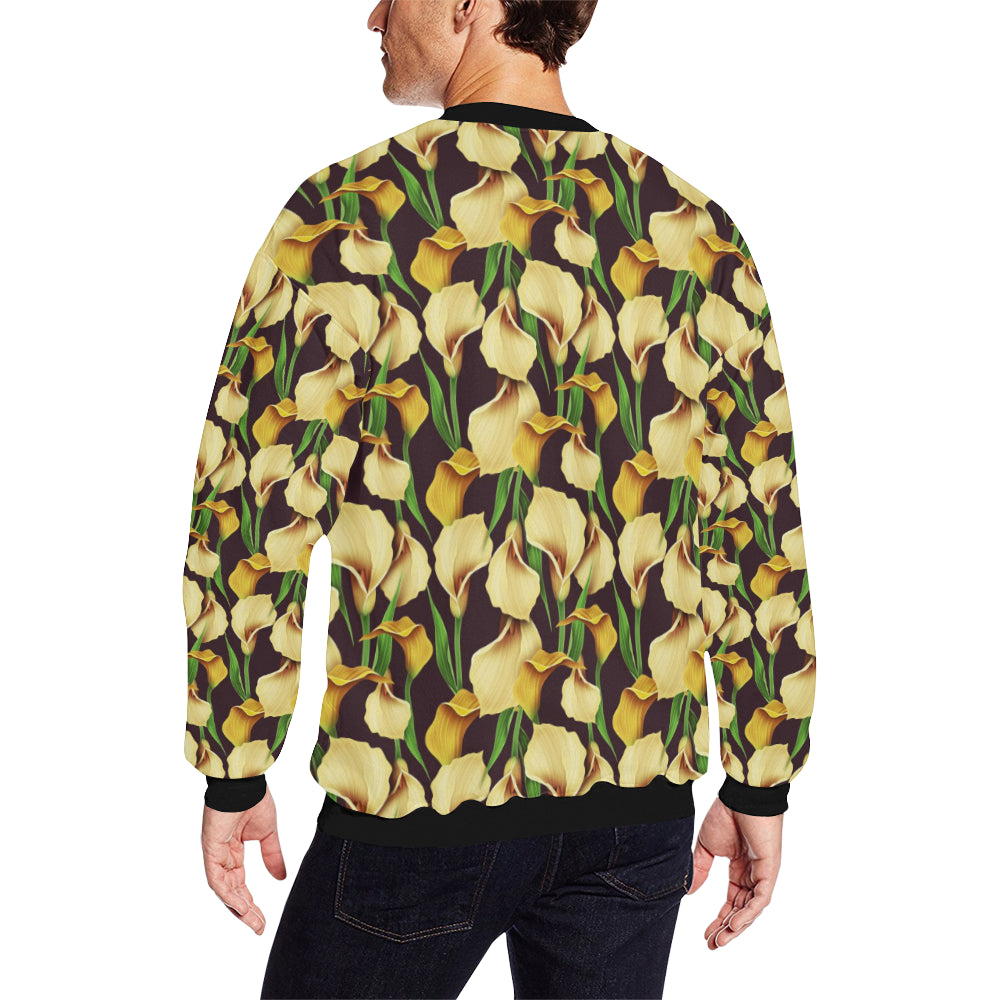 Lily Pattern Print Design LY013 Men Long Sleeve Sweatshirt