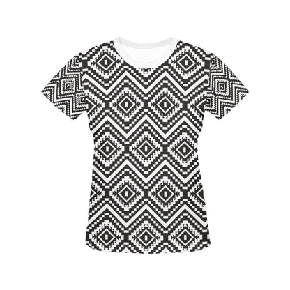 Tribal Pattern Print Design LKS303 Women's  T-shirt