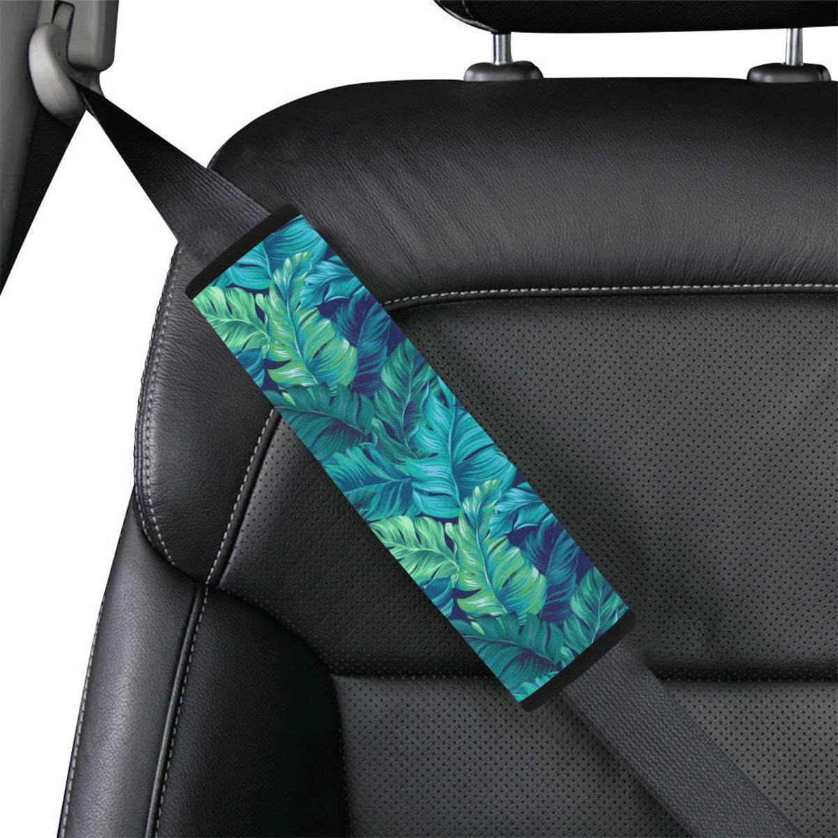 Banana Leaf Pattern Print Design BL05 Car Seat Belt Cover