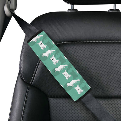 Arctic Fox Pattern Print Design Car Seat Belt Cover