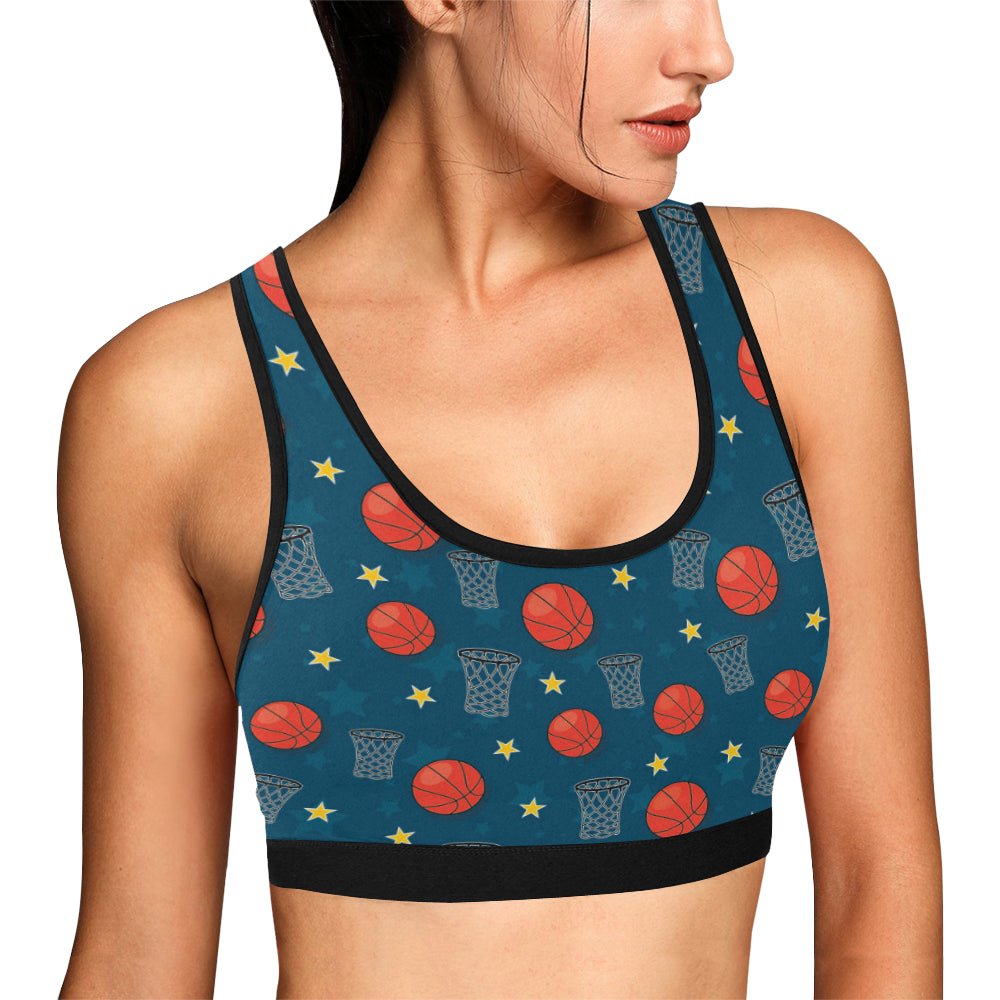 Basketball Classic Print Pattern Sports Bra