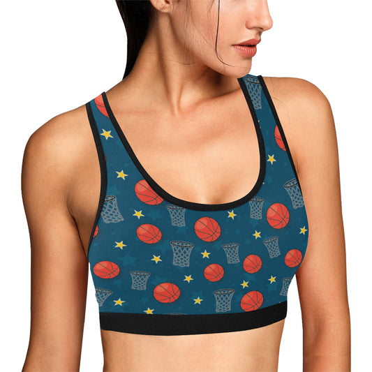 Basketball Classic Print Pattern Sports Bra