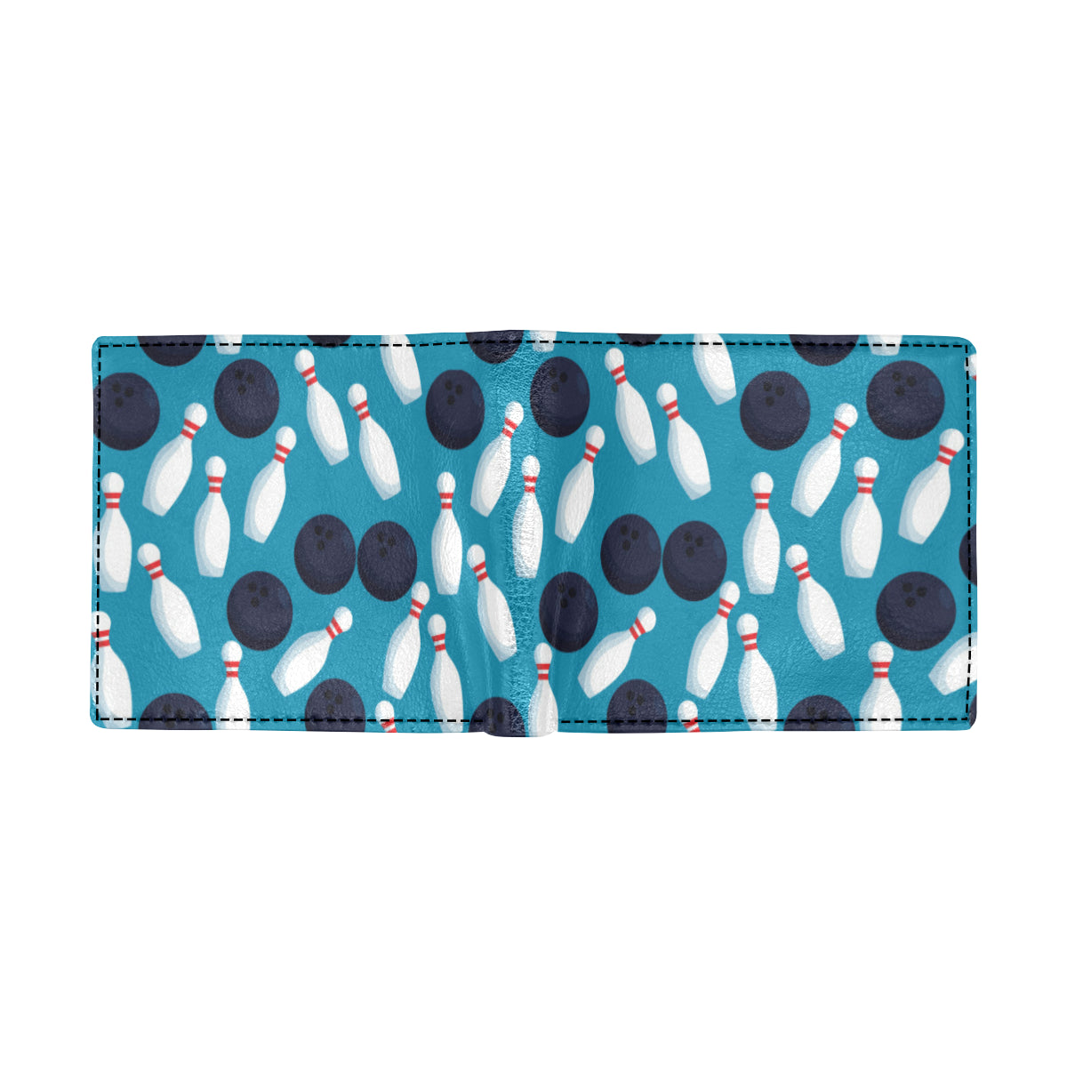 Bowling Pin Pattern Print Design 010 Men's ID Card Wallet