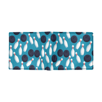 Bowling Pin Pattern Print Design 010 Men's ID Card Wallet