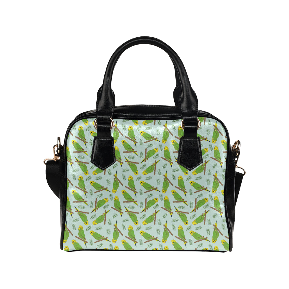 Budgerigar Pattern Print Design 04 Shoulder Handbag