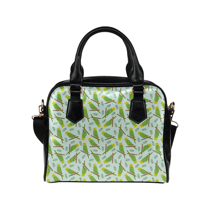 Budgerigar Pattern Print Design 04 Shoulder Handbag