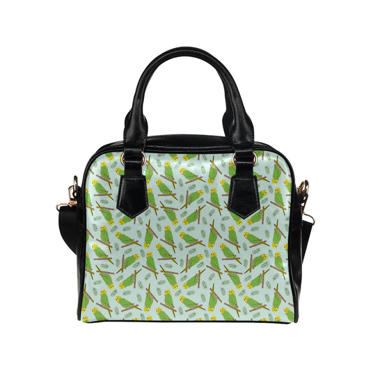 Budgerigar Pattern Print Design 04 Shoulder Handbag
