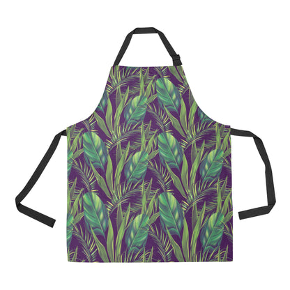 Palm Leaves Pattern Print Design PL03 Apron with Pocket