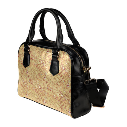 Chemical Pattern Print Design 01 Shoulder Handbag