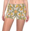 Daffodils Pattern Print Design DF04 Yoga Shorts