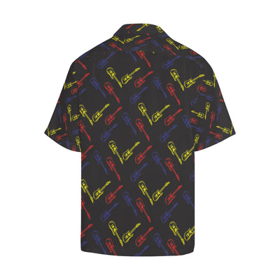 Electric Guitar Pattern Print Design 03 Men's Hawaiian Shirt