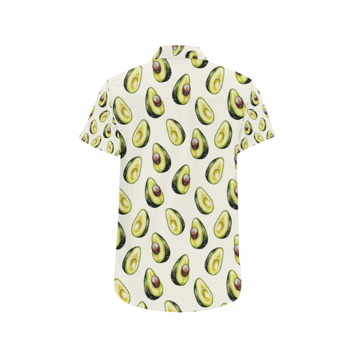 Avocado Pattern Print Design 01 Men's Short Sleeve Button Up Shirt