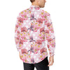 Bird Of Paradise Pattern Print Design BOP011 Men's Long Sleeve Shirt