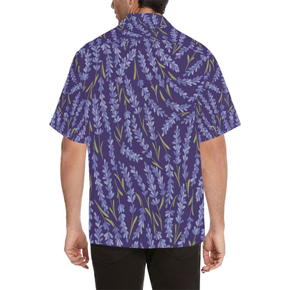 Lavender Pattern Print Design 03 Men's Hawaiian Shirt