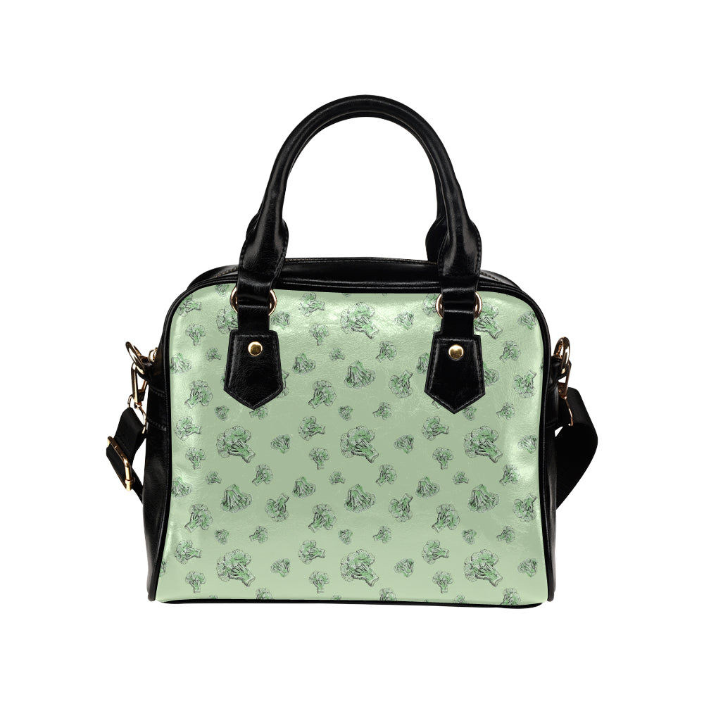Broccoli Pattern Print Design 05 Shoulder Handbag