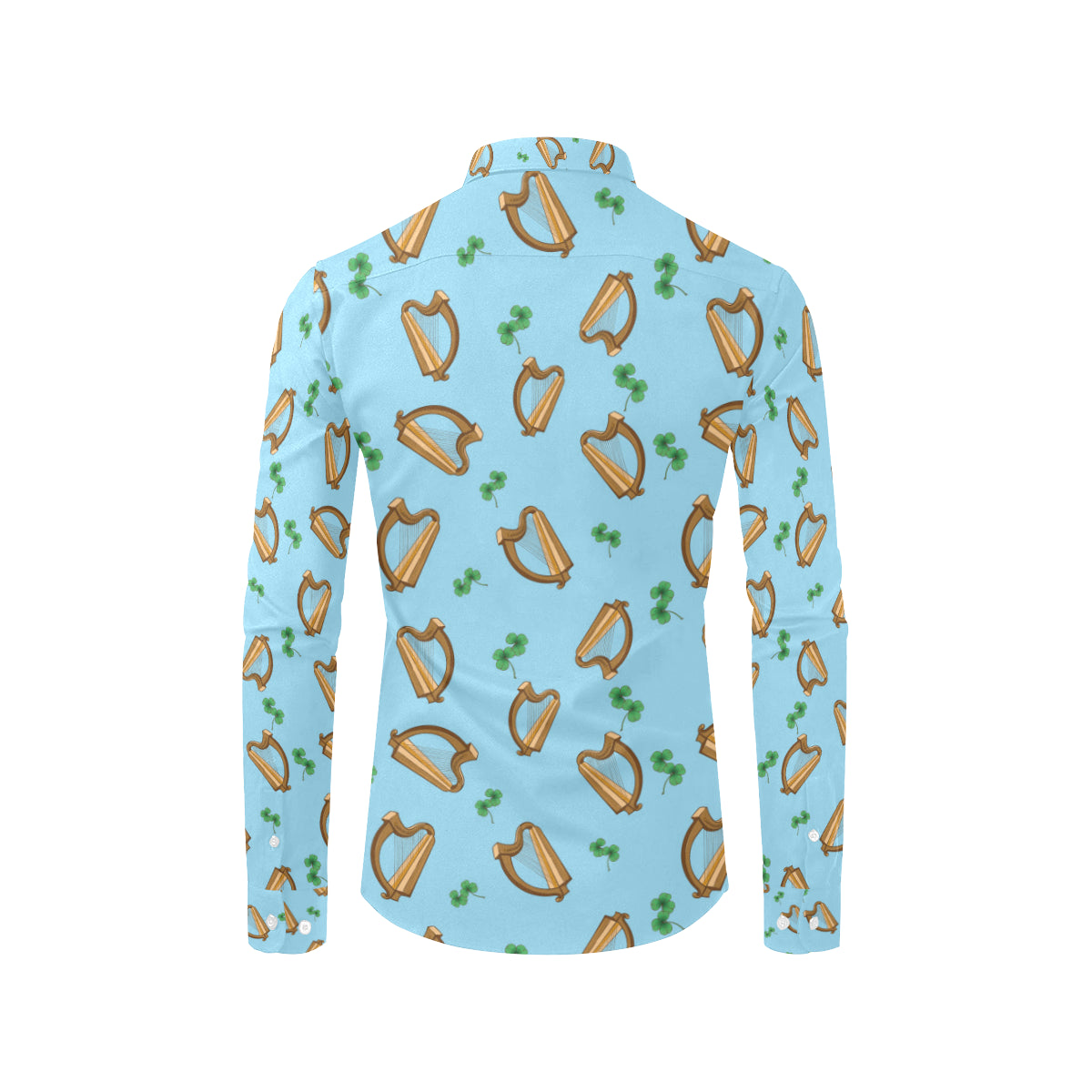Harp Pattern Print Design 01 Men's Long Sleeve Shirt