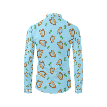 Harp Pattern Print Design 01 Men's Long Sleeve Shirt