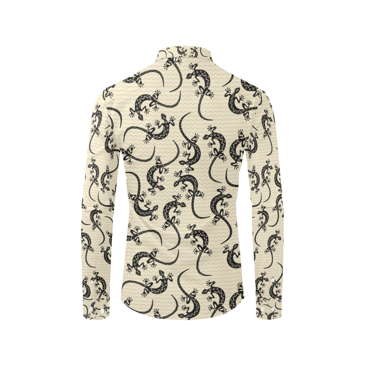 lizard Pattern Print Design 02 Men's Long Sleeve Shirt