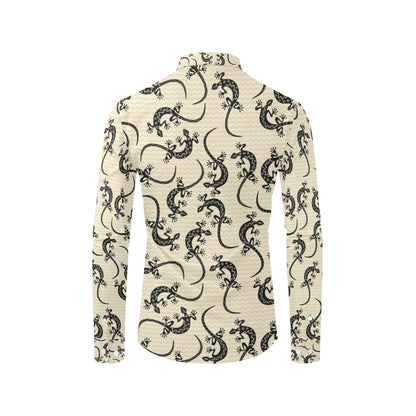 lizard Pattern Print Design 02 Men's Long Sleeve Shirt