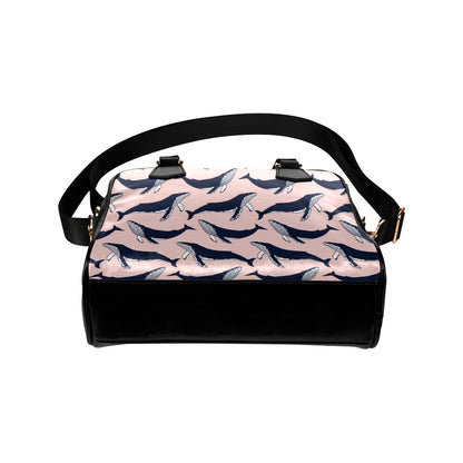 Humpback Whale Pattern Print Design 02 Shoulder Handbag