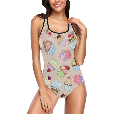 Cupcake Pattern Print Design CP06 Women Swimsuit