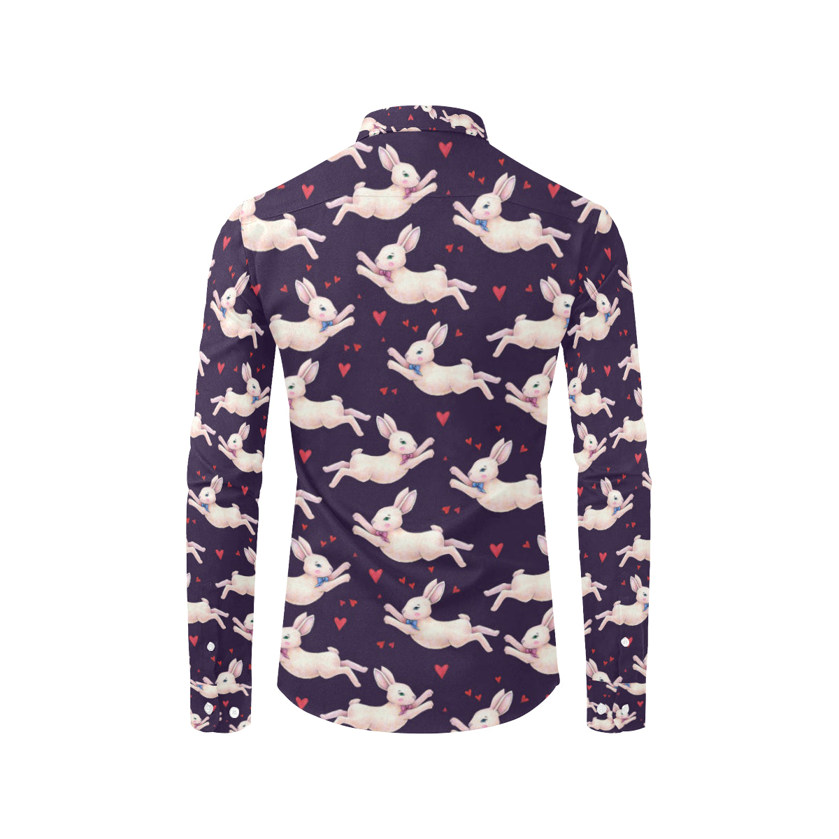 Rabbit Pattern Print Design RB016 Men's Long Sleeve Shirt