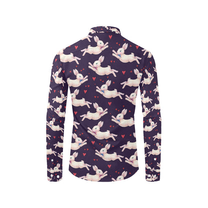 Rabbit Pattern Print Design RB016 Men's Long Sleeve Shirt