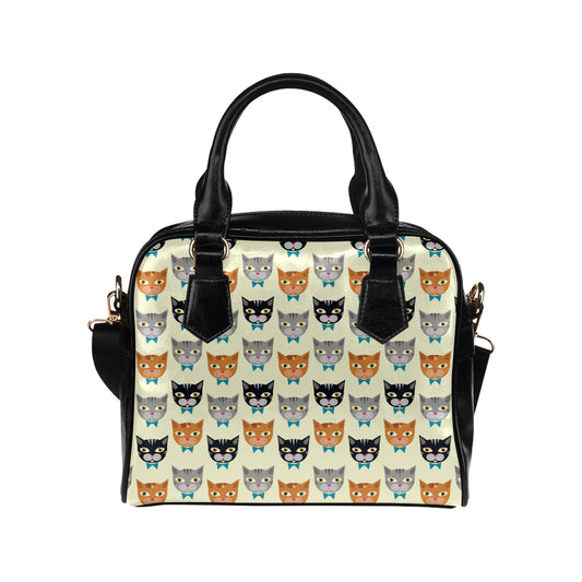 Cat Pattern Print Design 05 Shoulder Handbag