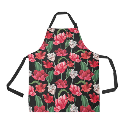 Tulip Pattern Print Design TP08 Apron with Pocket