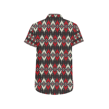 Southwestern Pattern Men's Short Sleeve Button Up Shirt