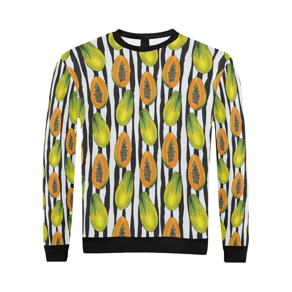 Papaya Pattern Print Design PP01 Men Long Sleeve Sweatshirt
